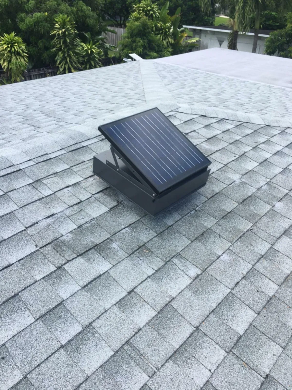 installed solar atic fan