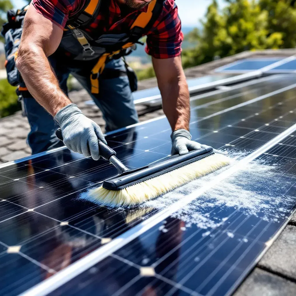 Cleaning solar panels
