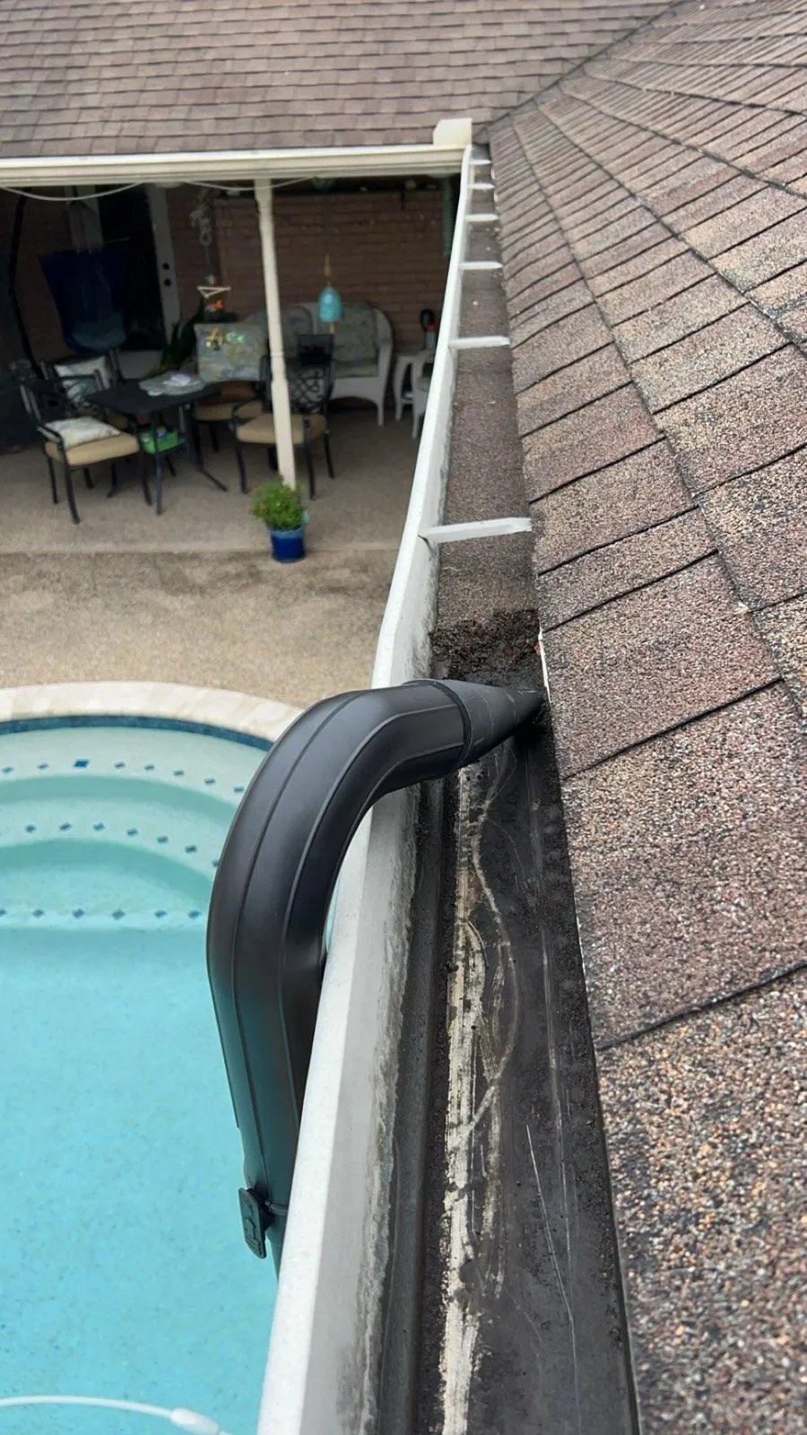 Reoving rock from gutters