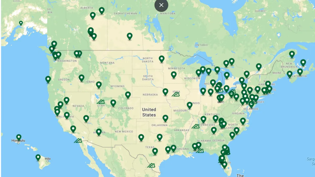 Map of Roof Rejuvenate USA dealers