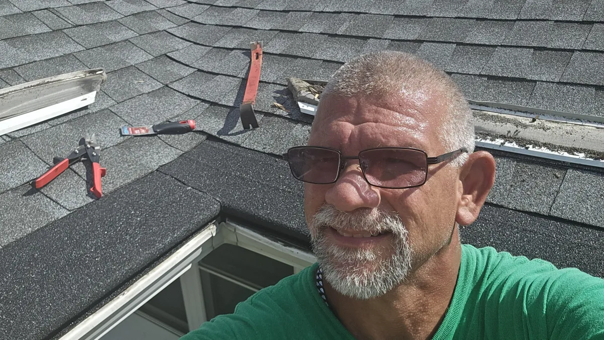 Installing a set of gutter caps