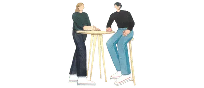 36 More Questions To Go Deeper illustration showing couple in intimate conversation for relationship building