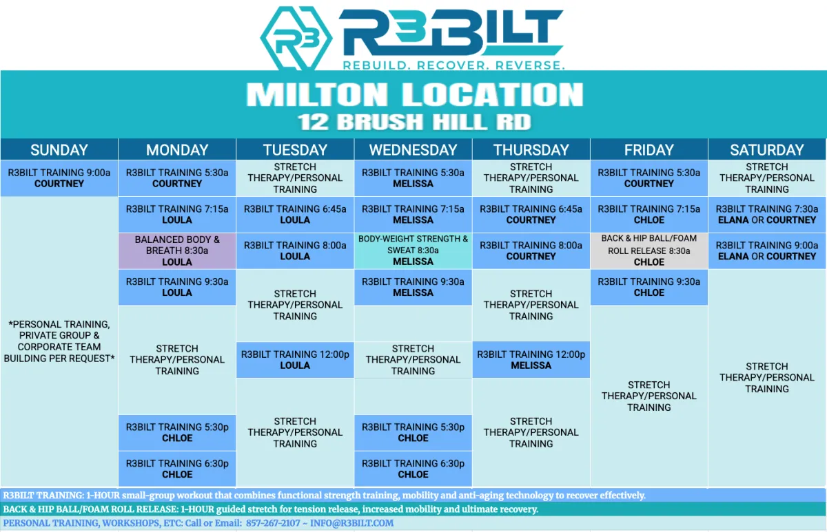 small-group training schedule