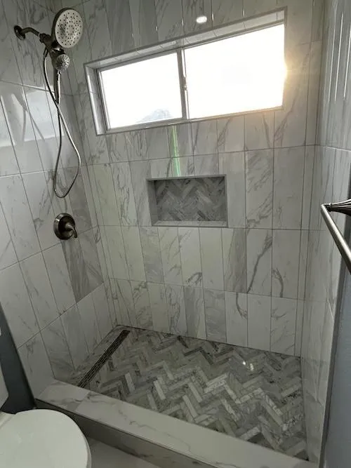 custom tile shower installation