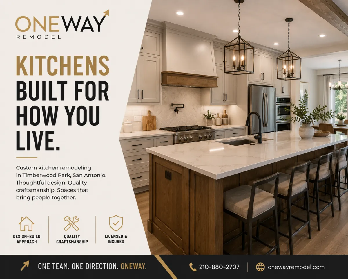 Kitchen Remodeler in Timberwood Park, San Antonio | OneWay Remodel