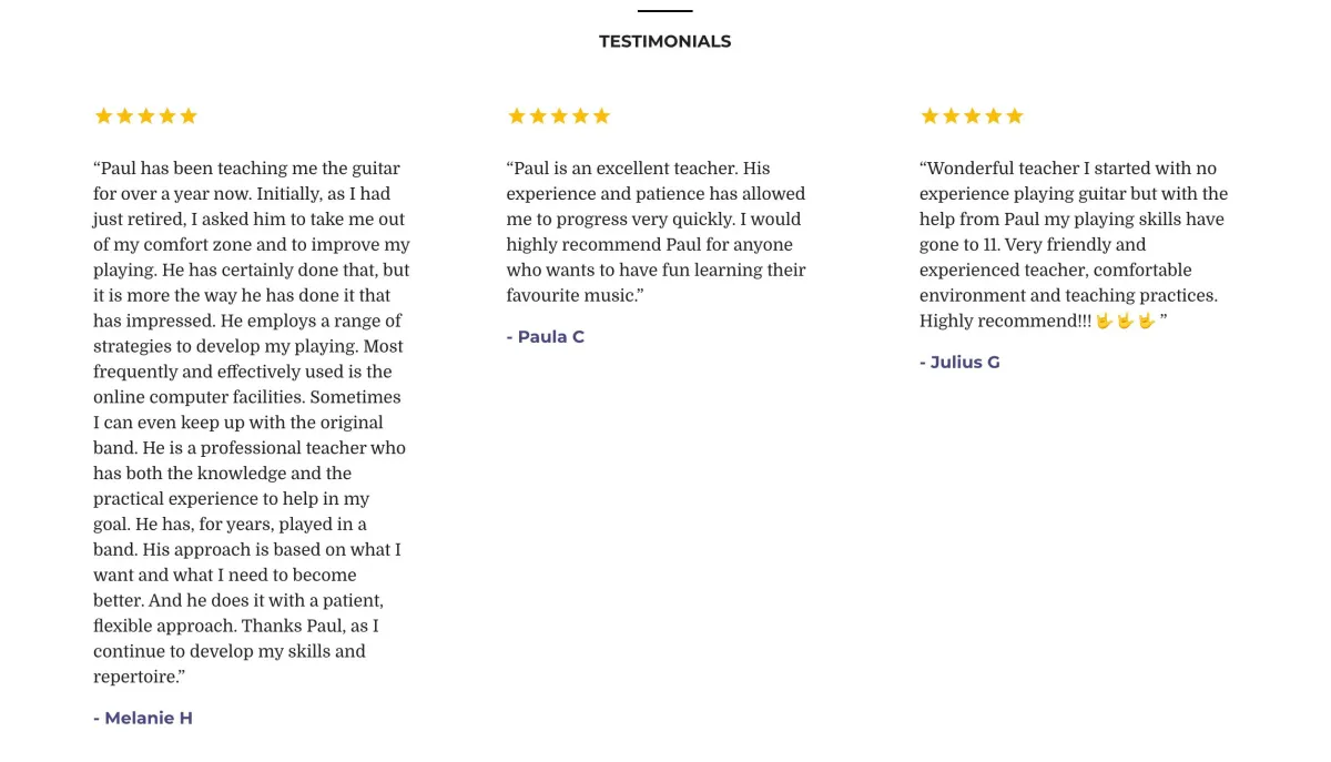 Guitar Journey Weybridge - acoustic guitar lessons Review