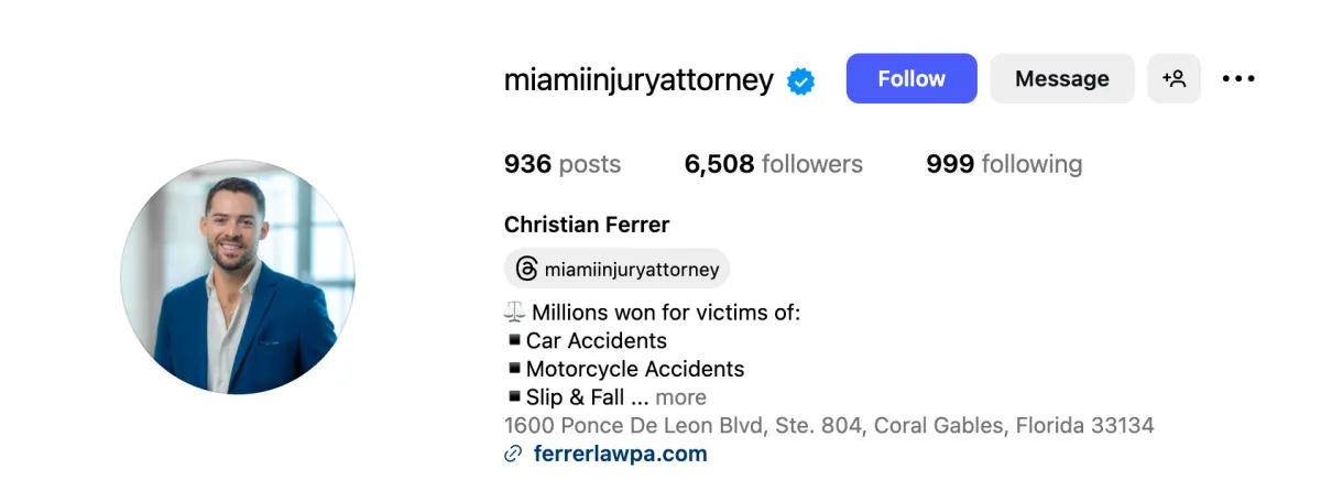 Ferrer Law Instagram
