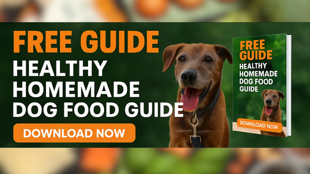 healthy homemade dog food free guide download graphic