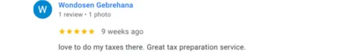 Taxshield service Ypsi Google review