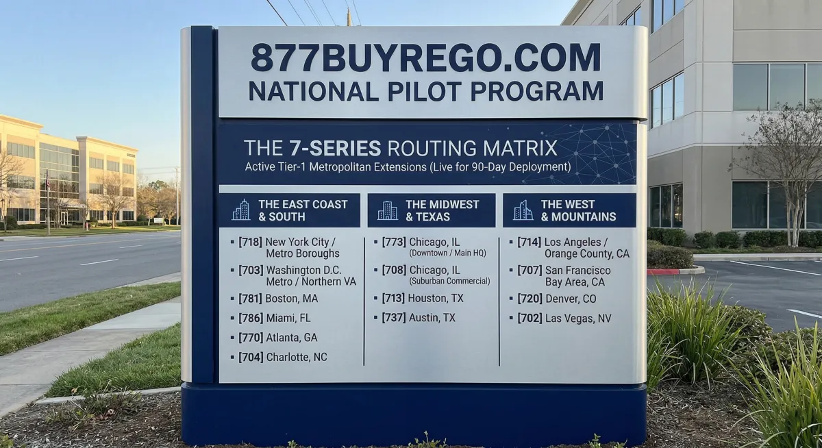 The Cognitive Phone Network: 877-BUY-REGO & The 14-Market Mnemonic Routing Matrix