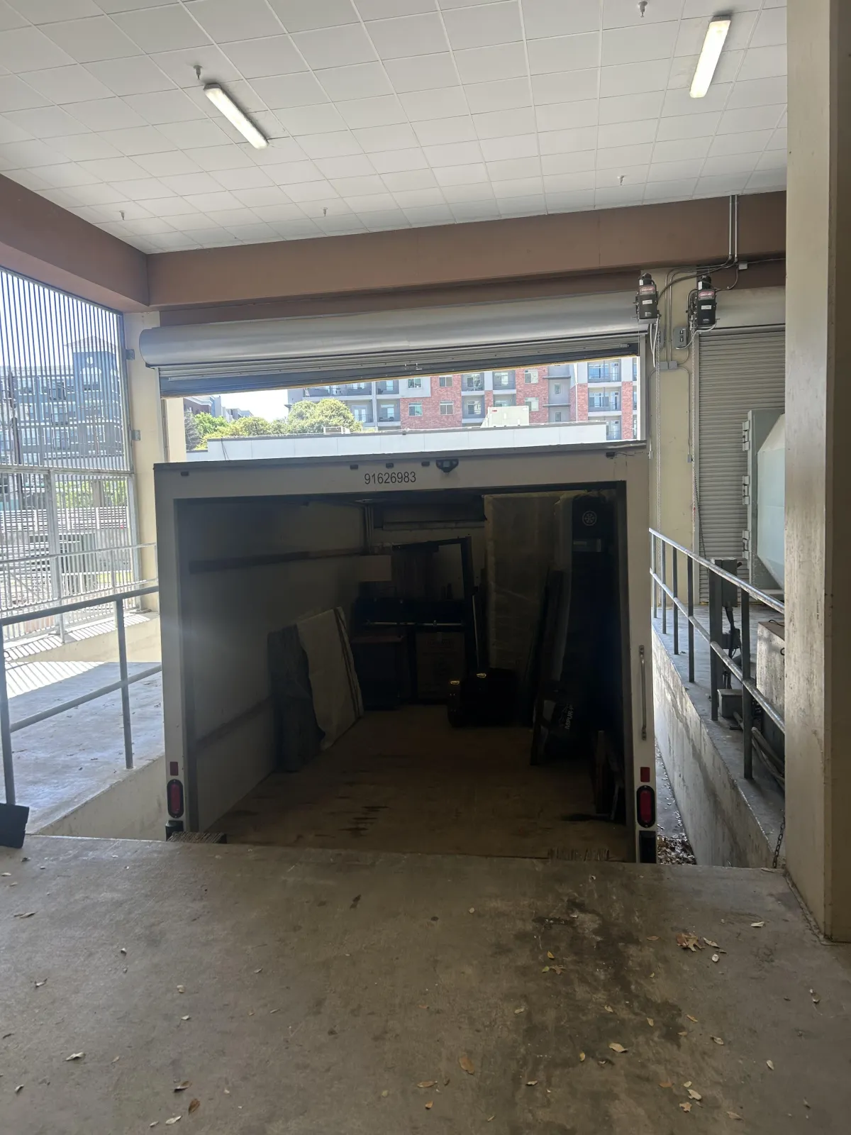 Long distance moving truck on the highway