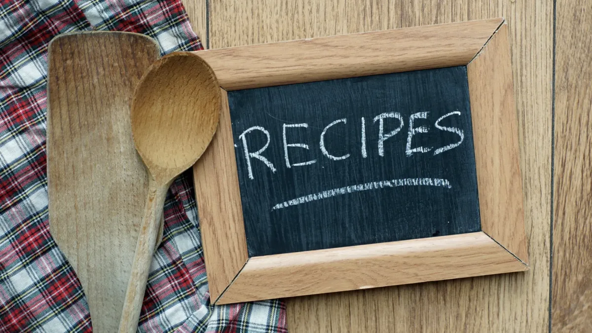 Energy balls on wooden plate