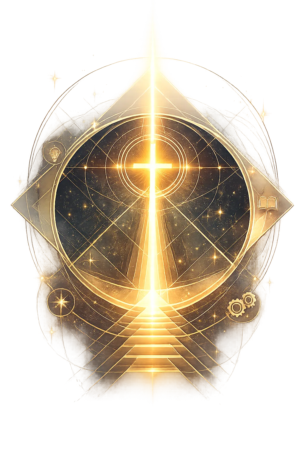 Abstract alignment design representing clarity, purpose, and builder identity