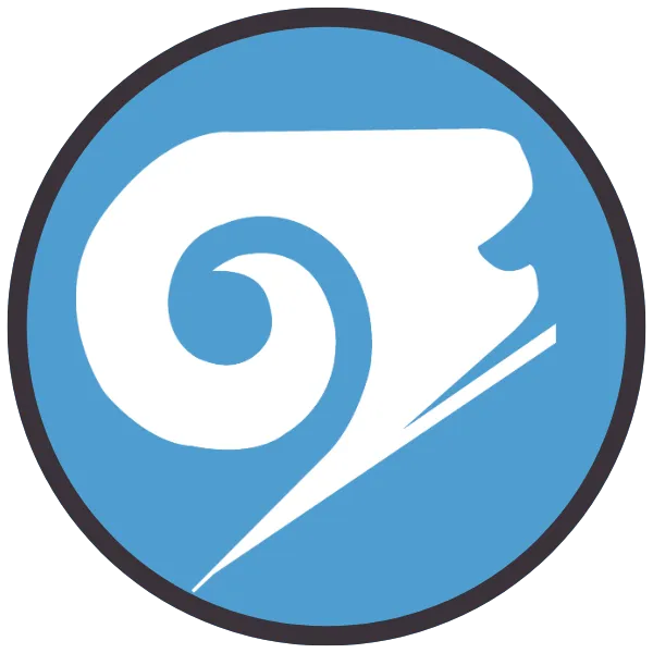 Emery Coaching Profile Logo - Blue Circular Design with White Spiral Wave Symbol Representing Health Transformation, Habit-Based Coaching, and Full-Spectrum Personal Development.