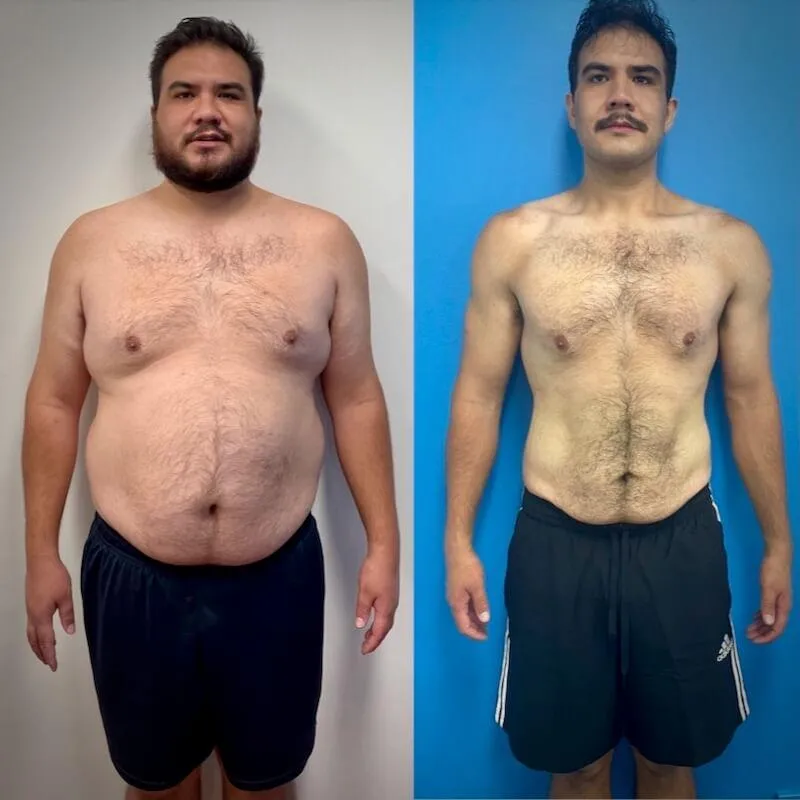 Transform 40  fat loss transformation man