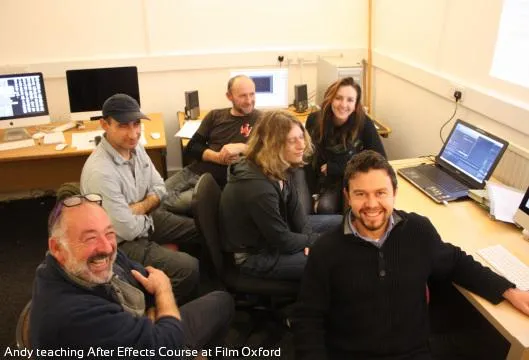 Andy Hall teaching Adobeter Effects at Film Oxf  