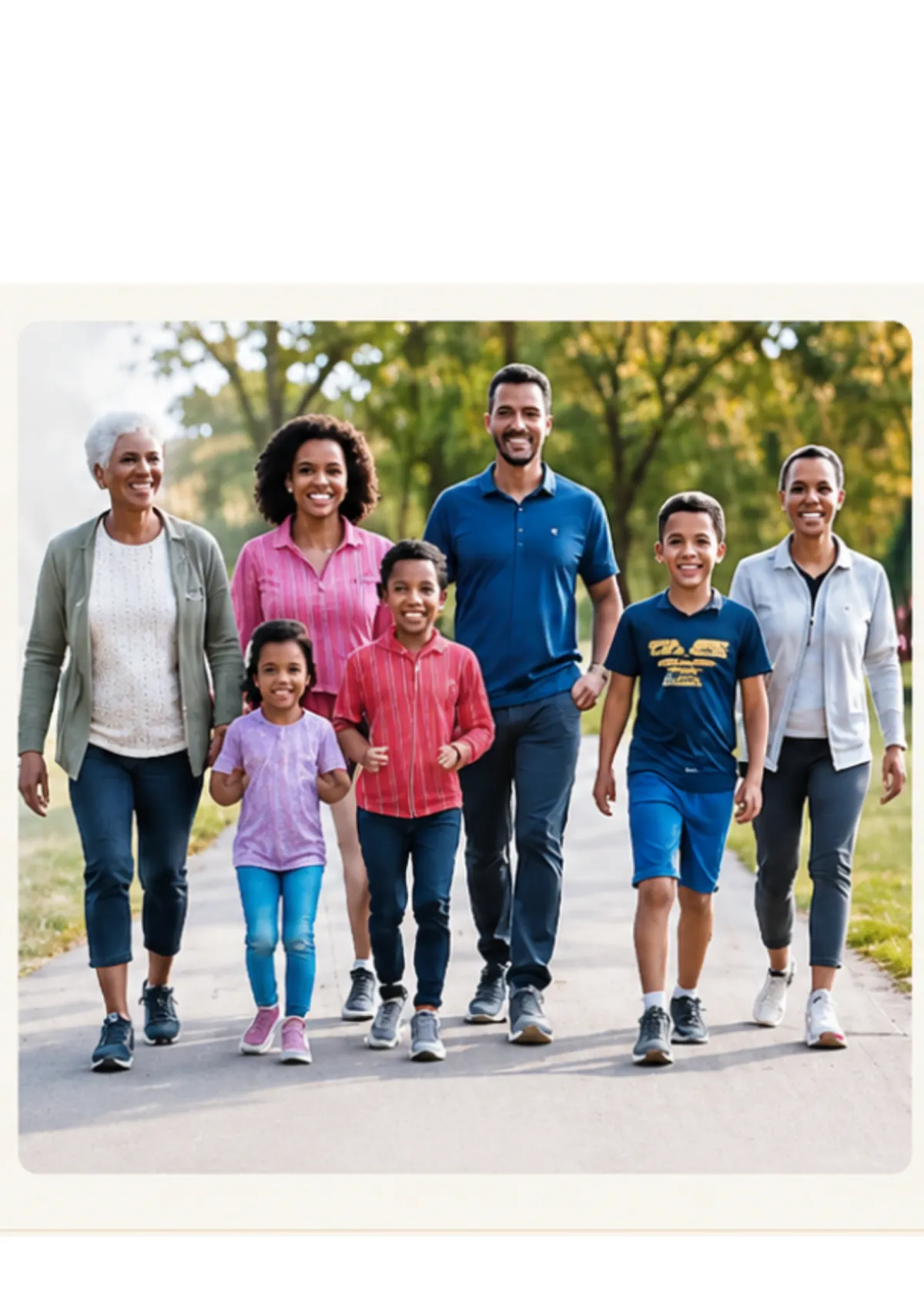 Family walking together