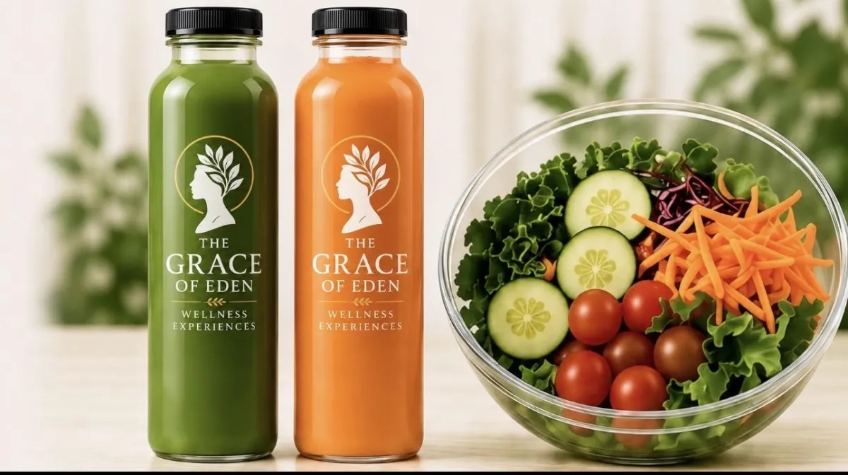 Partial Detox Cold-Pressed Juices and Raw Vegetable Meal
