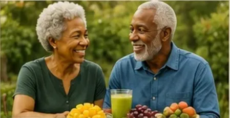 Aging adults with fruit