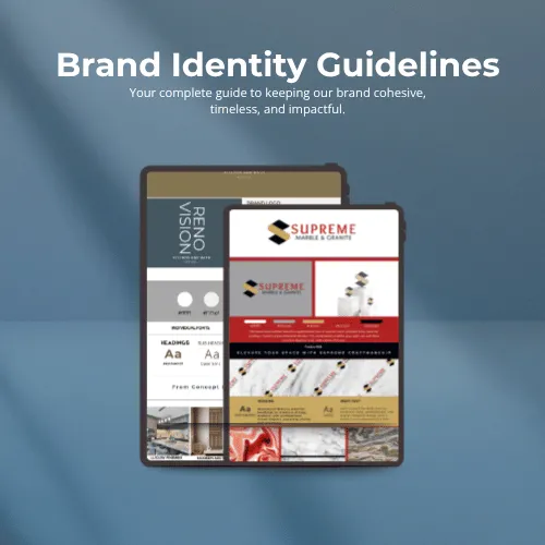 Modern brand guidelines showcasing logo usage, color palette, and typography for a cohesive visual identity.