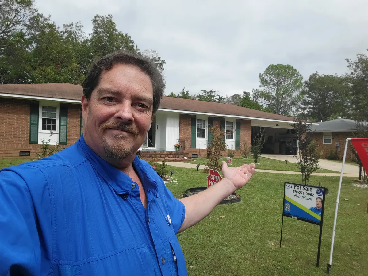 Chris Tillman at one of his Warner Robins listings during an open house.