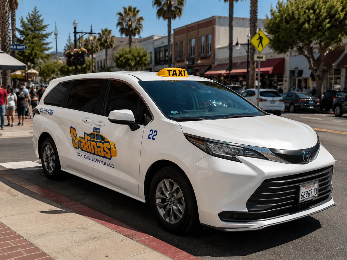 Professional Salinas Taxi Cab driver and meticulously maintained fleet vehicle