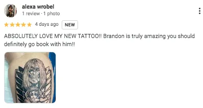 Tattoo Customer's testmonials