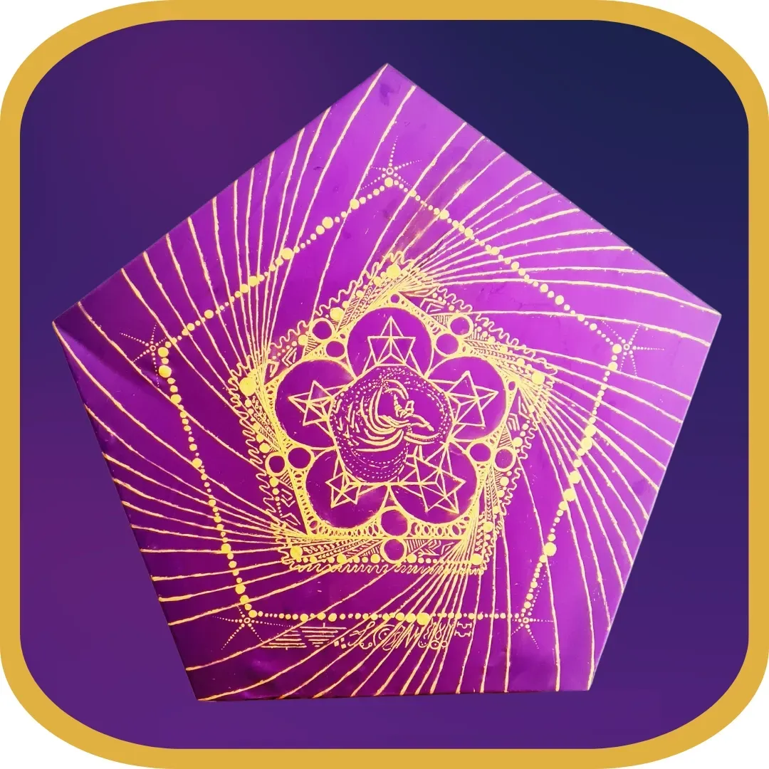 Das Portal der Teleportation – pentagonförmiges Kunstwerk