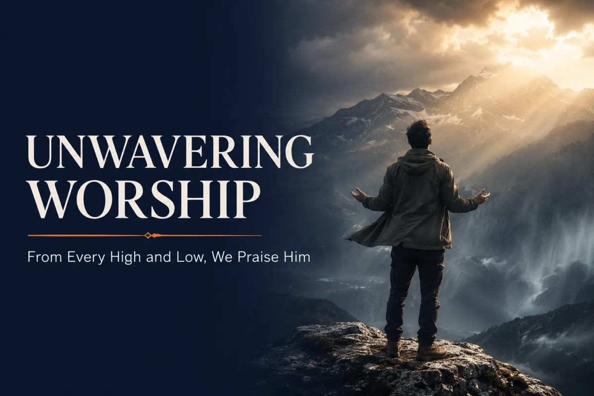 Worshipper standing the sunlight at Tabernacle Bible College