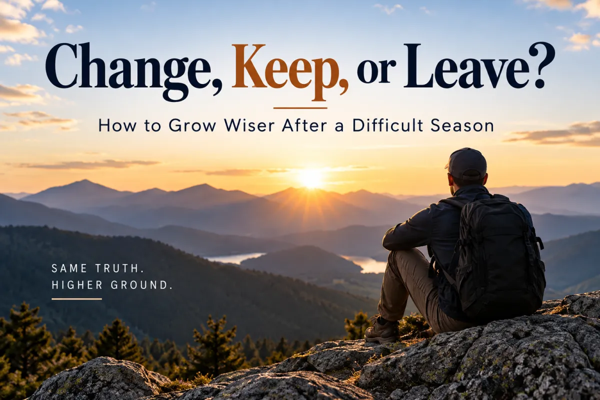 Change, Keep, or Leave? How to Grow Wiser after a Difficult Season