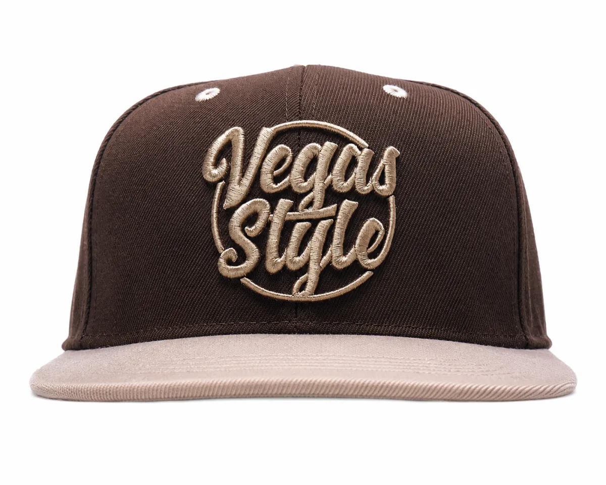 Vegas Style Hat in Black and Cream