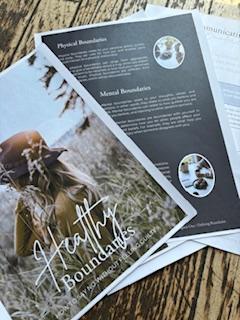 Interior spread mockup of the CalmBridge Nervous System Guide