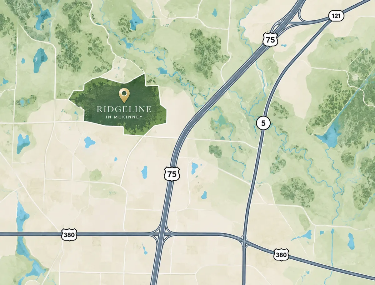 Ridgeline McKinney community map