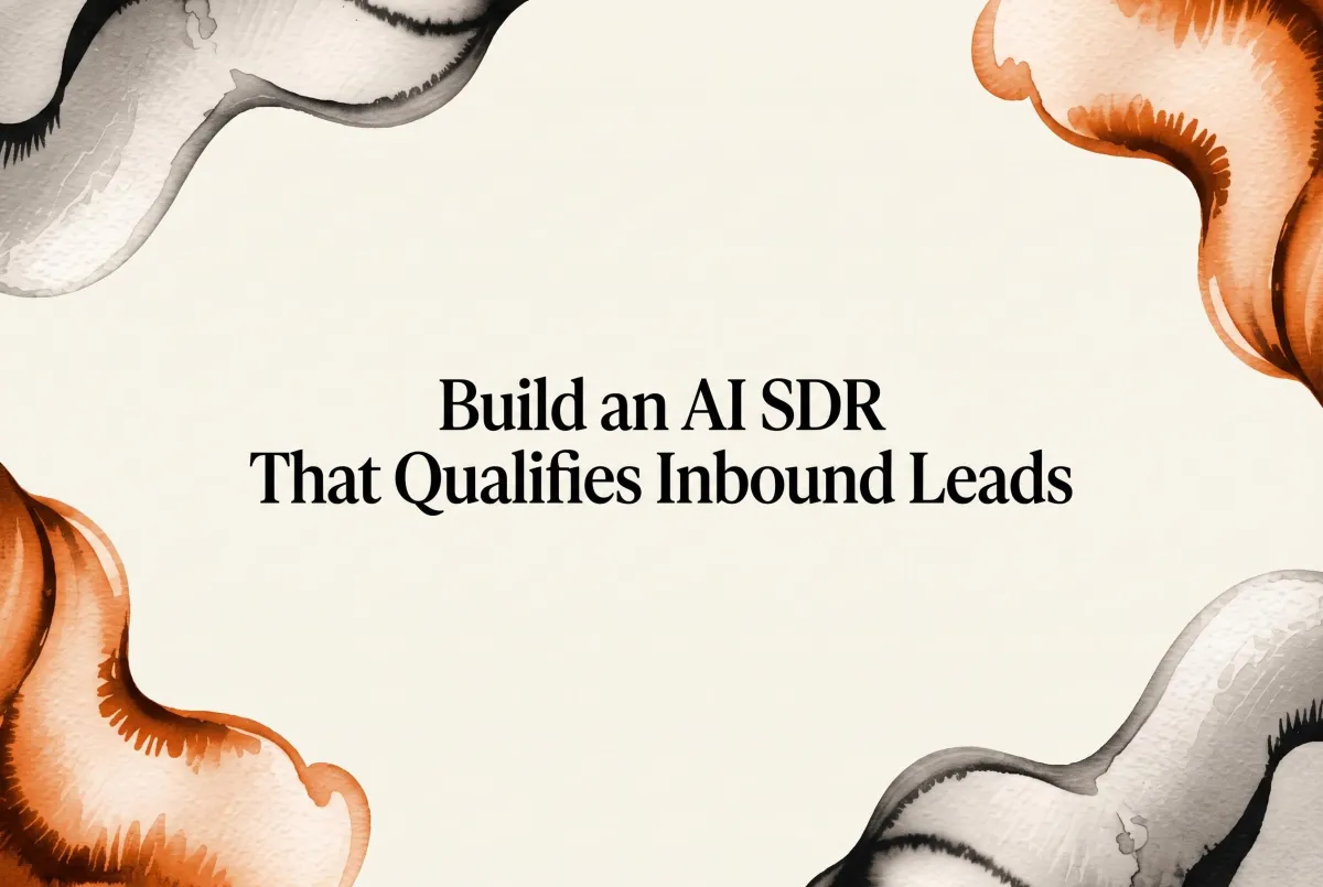 How to Build an AI SDR That Replies, Qualifies, and Routes Every Inbound Lead in Under 60 Seconds