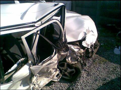 Side image of the car that Peter had his accident in