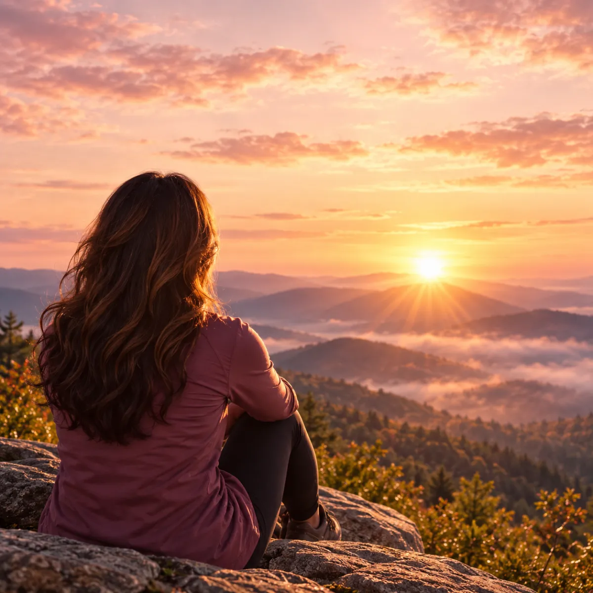 Soft focus abstract dawn light representing new beginnings and empowerment