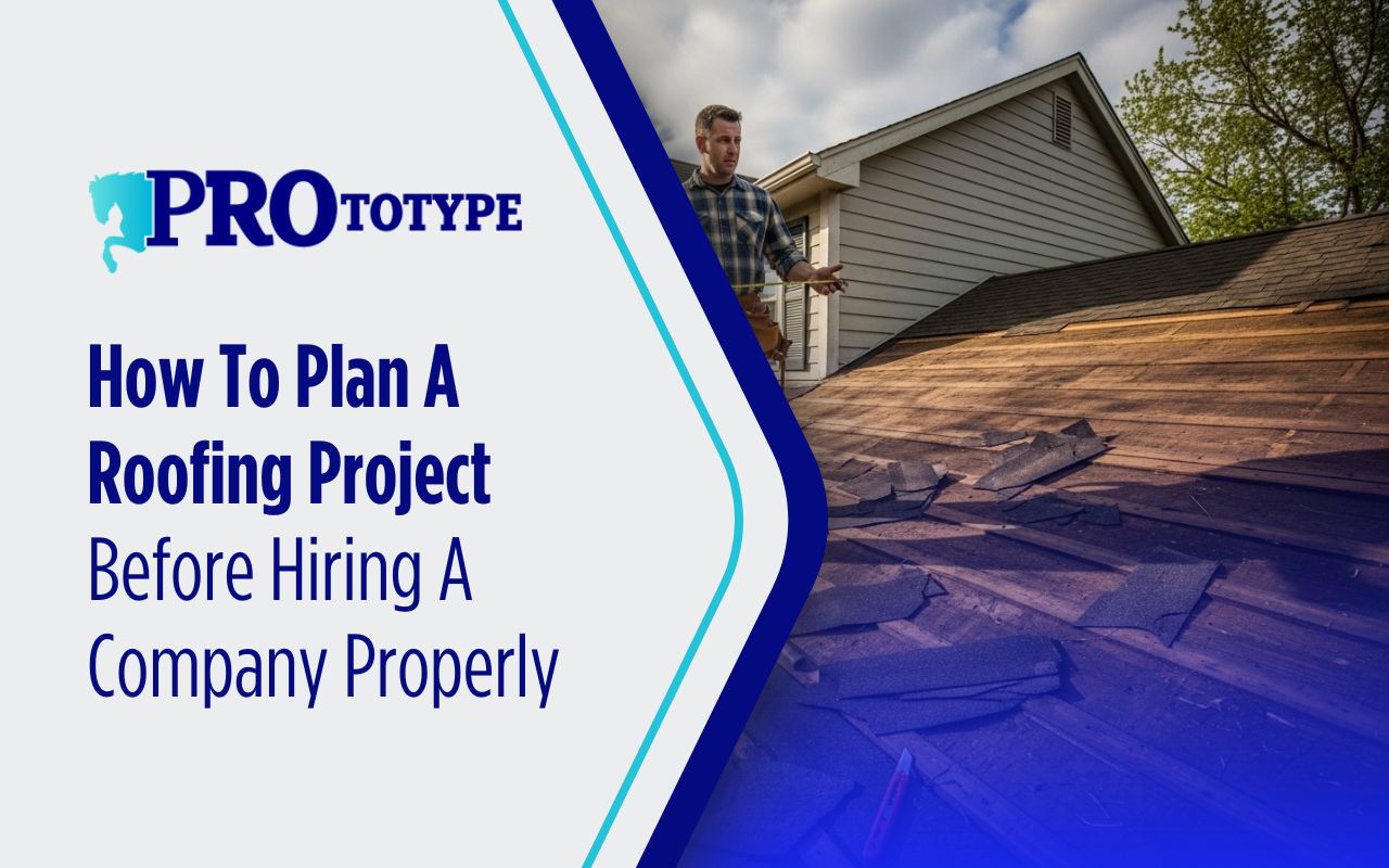 Homeowner learning how to plan a roofing project before hiring a company
