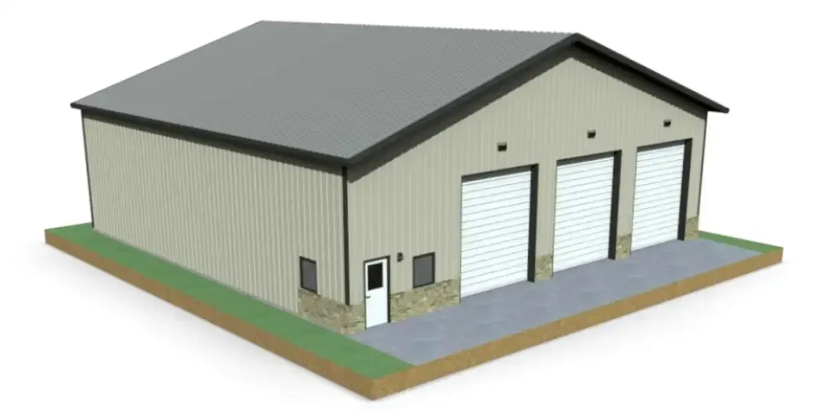 Modern agricultural metal barn by Port Metal Building