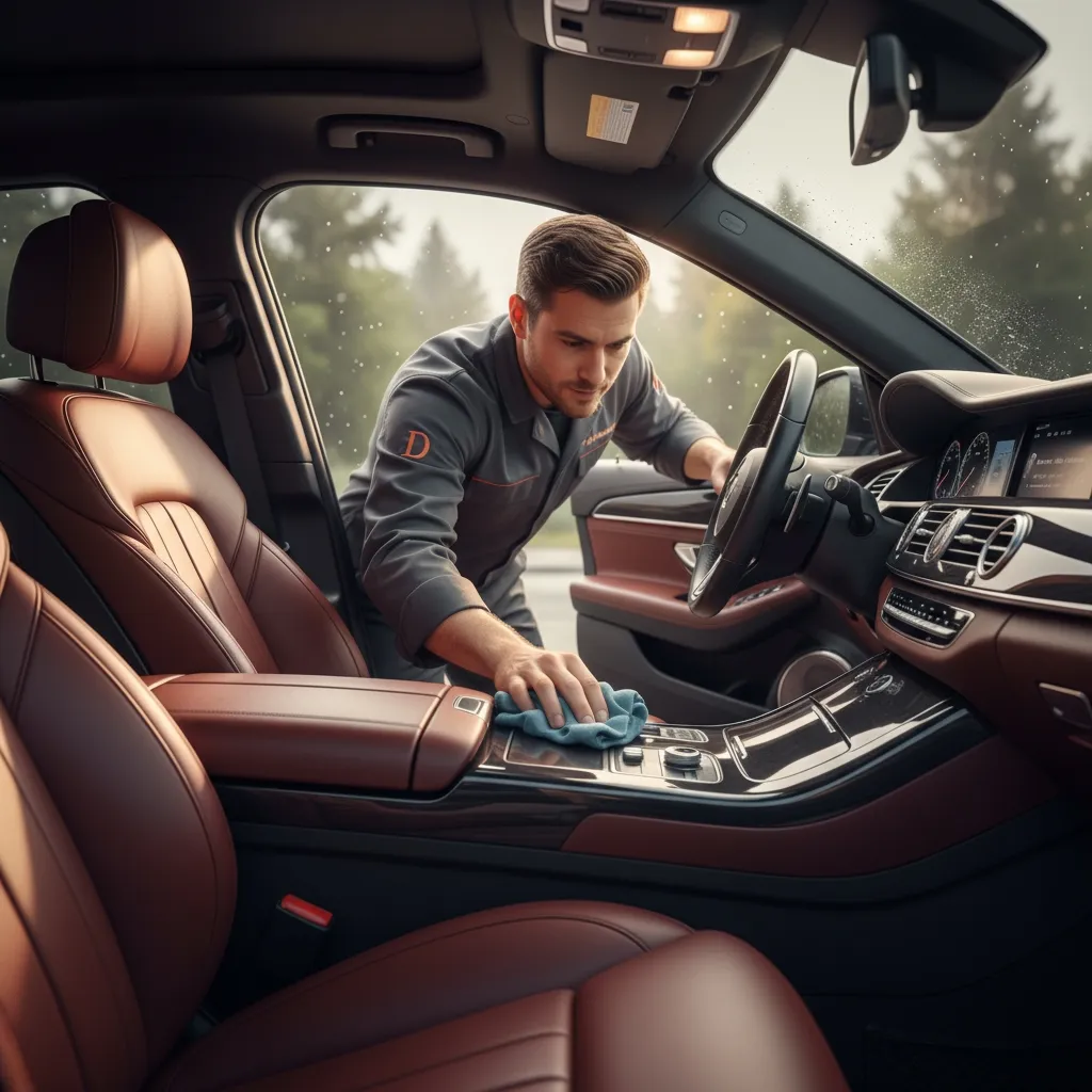 Interior car detailing and leather conditioning service Fort Worth