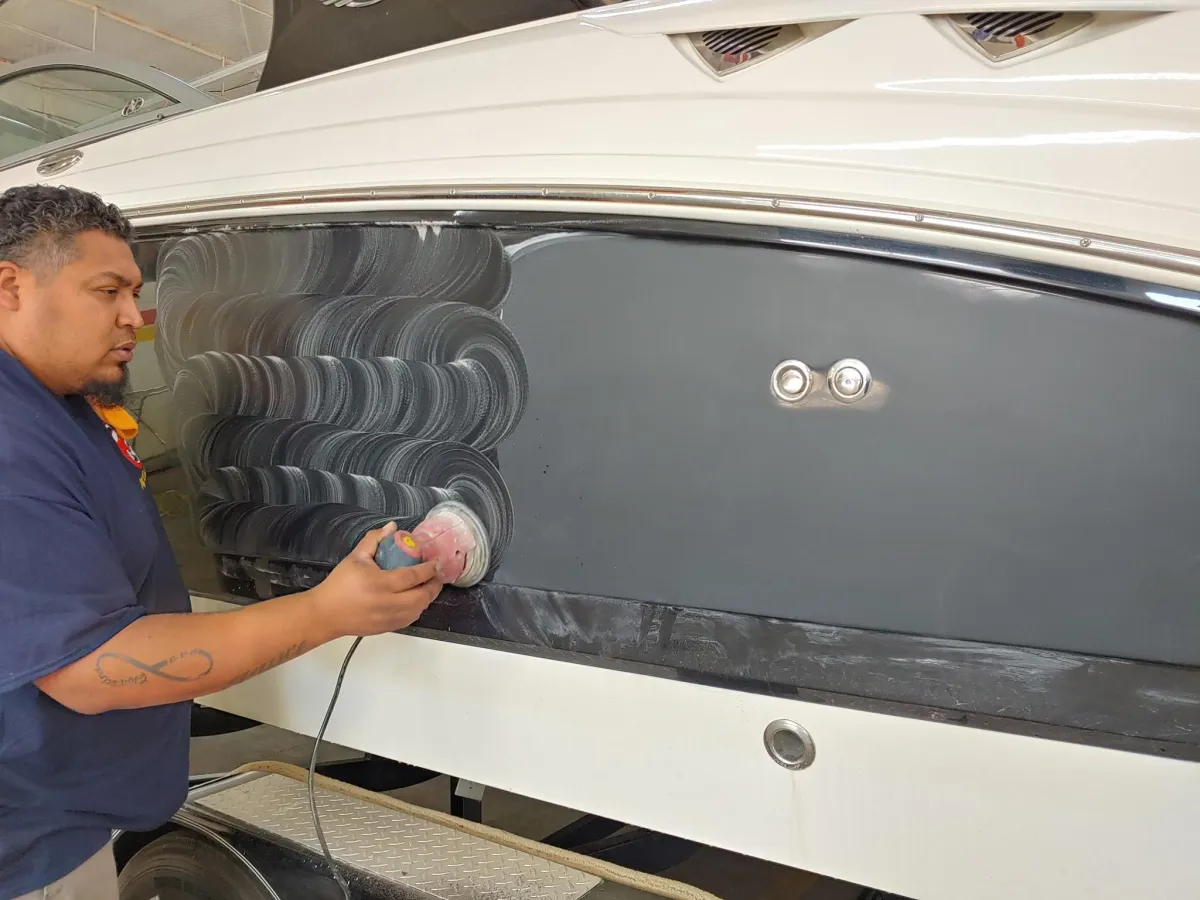 Ceramic coating application on vehicle by Fort Worth detailing professionals