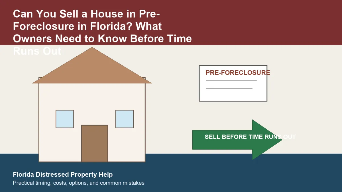 Can You Sell a House in Pre-Foreclosure in Florida? What Owners Need to Know Before Time Runs Out