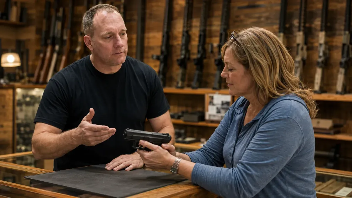 Art speaking with a first-time buyer