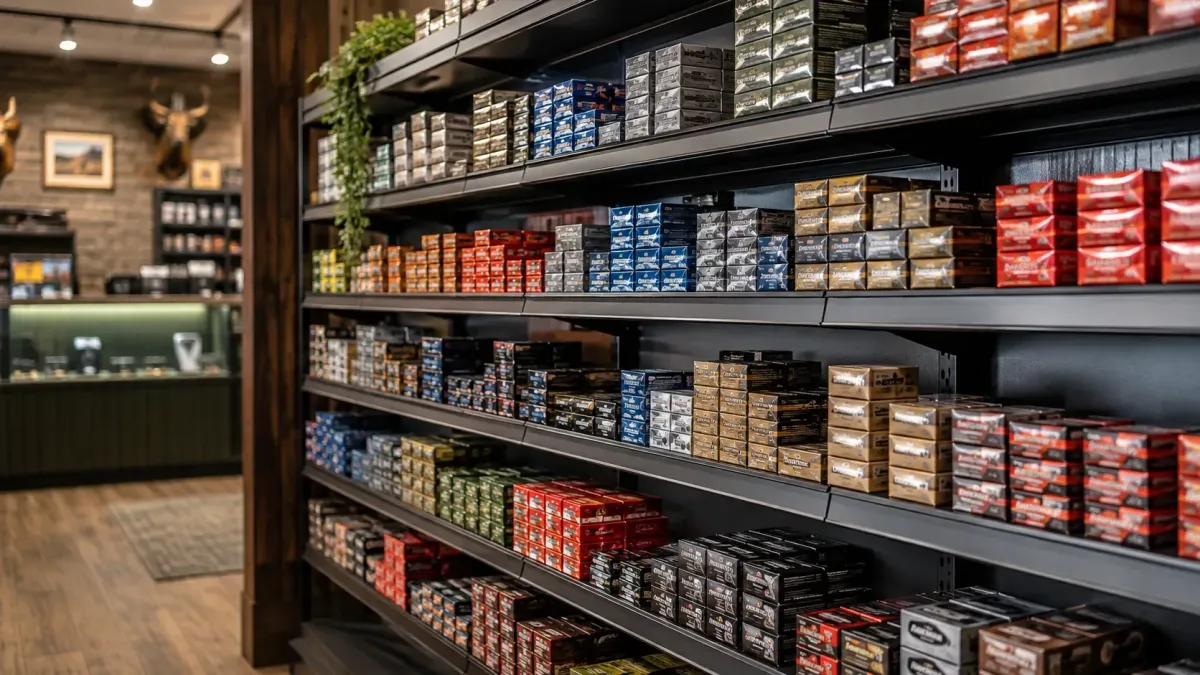 Placeholder for Organized ammunition shelves