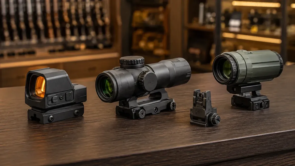 Placeholder block indicating an image for optics and sights.