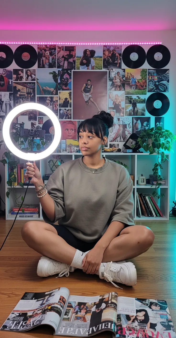 Pointing gesture AI portrait for call-to-action posts