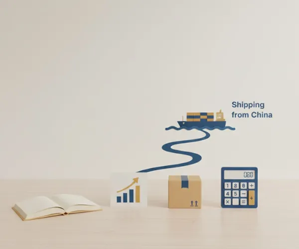 Modern cityscape with skyscrapers and train tracks