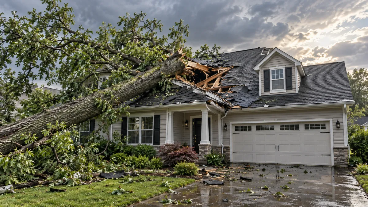Storm Damaged Roof