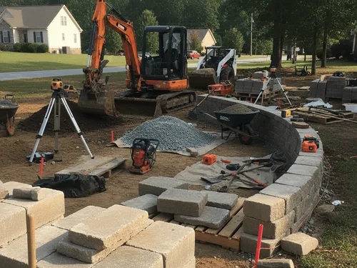 Lula, GA Retaining Wall Installation