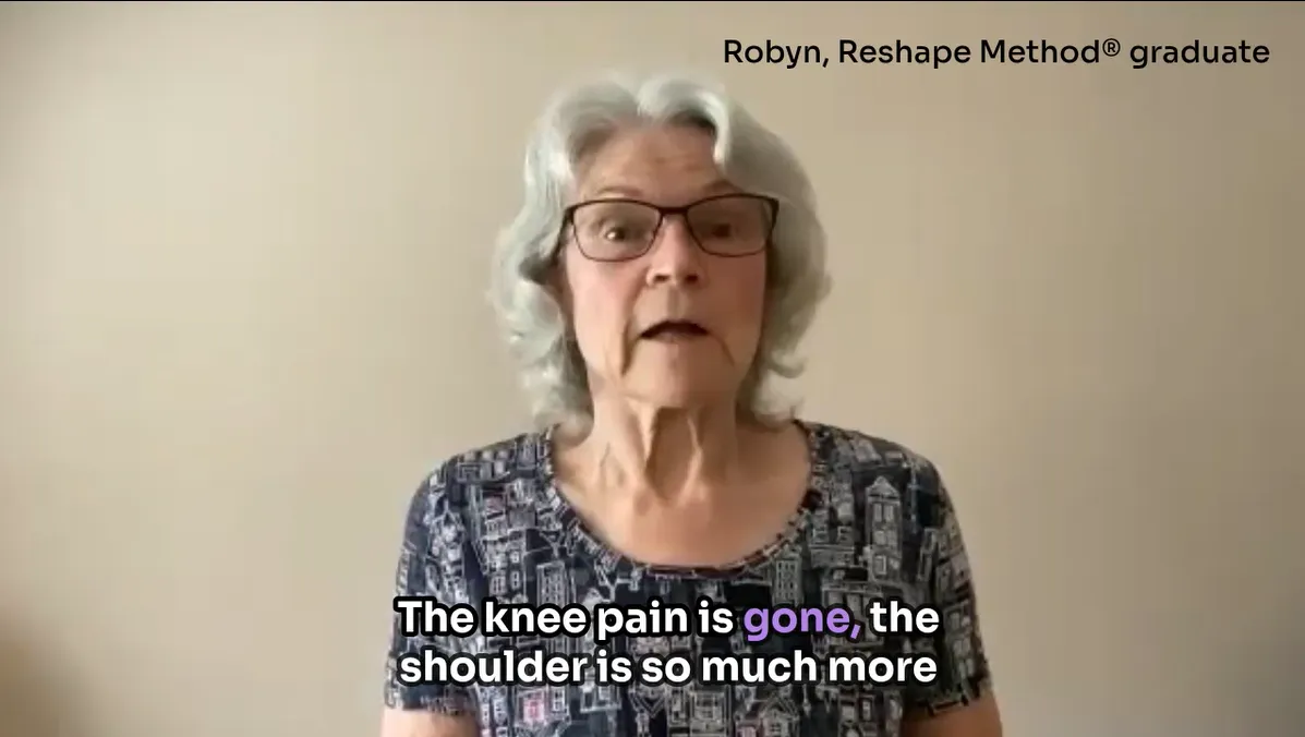 Robyn (68) improved her hip, knee, and shoulder pain