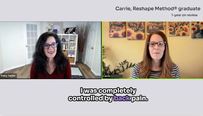 Carrie (46) went from chronic back pain to hiking Colorado pain-free